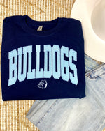 Bulldog Navy Embroidered Pullover
