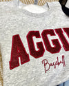 Aggies Baseball Embroidered Pullover