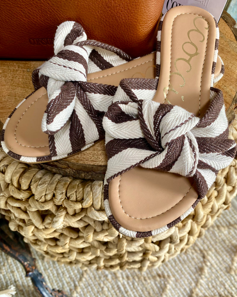 The Casey Stripped Sandals