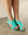 The Krista Turquoise Wedges