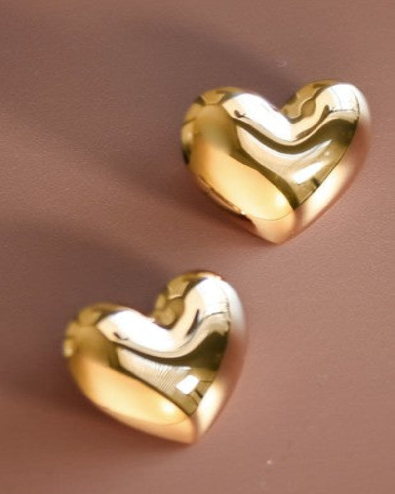 Golden Heartbeat Earrings