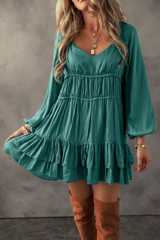 Graceful Drift Dress In Mist Green