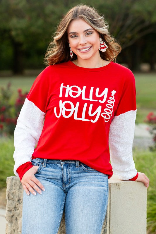 Holly Jolly Sequin Top