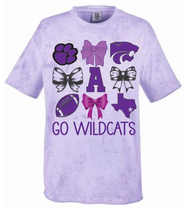 Go Wildcats Bow Tee In Purple