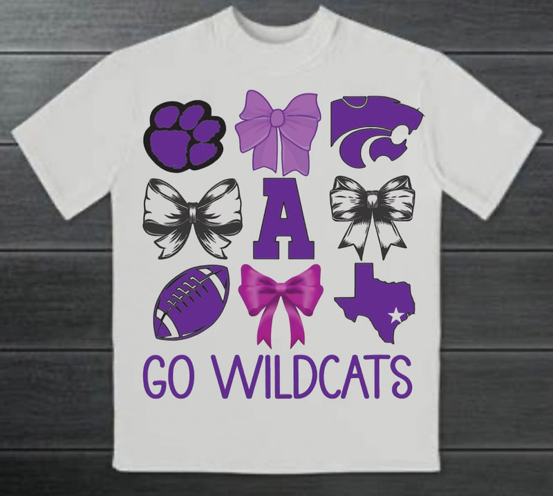 Go Wildcats Bow Tee