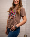 Aztec Symbol Tee In Brown