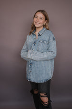 Shimmer Streaks Denim Jacket