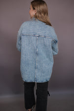 Shimmer Streaks Denim Jacket