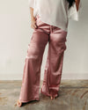 The Carter Rose Satin Pants