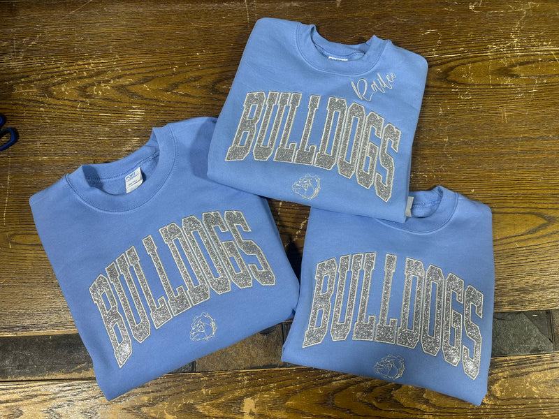 Bulldogs Blue Embroidered Pullover