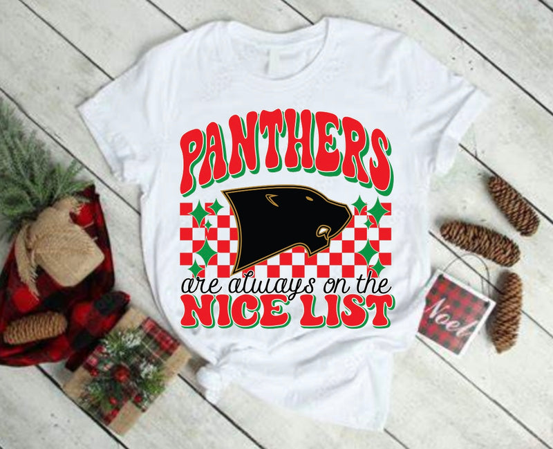 Panthers On The Nice List Tee