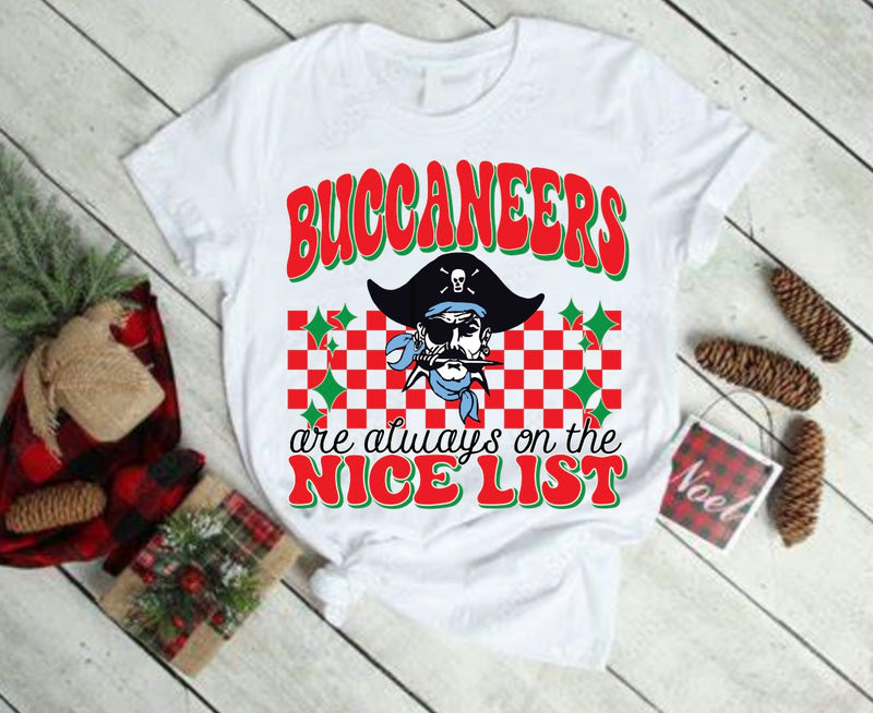 Kids Buccaneers On The Nice List Tee