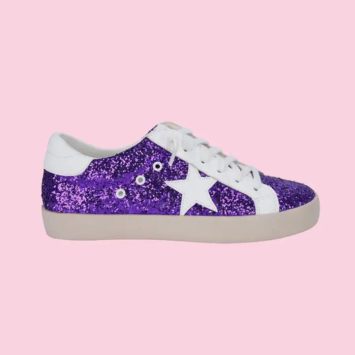 Purple Rally Glitter Sneaker