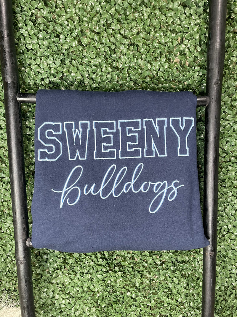 Sweeny Bulldogs Embroidered Navy Pullover