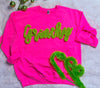 Grinchy Yarn Sweatshirt In Pink