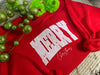 MERRY Christmas Embroidered Sweatshirt In Red