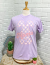 Checked Mama Easter Tee In Purple