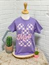 Checked Mama Easter Tee In Purple