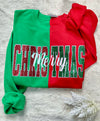Merry Christmas Two-Tone Sweatshirt