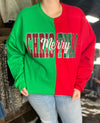 Merry Christmas Two-Tone Sweatshirt