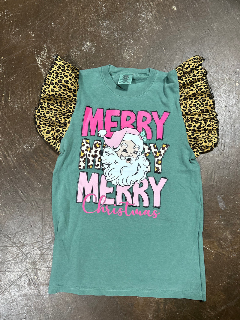 Merry Merry Christmas Ruffle Tee