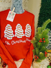 Oh Christmas Tree Snack Embroidered Pullover