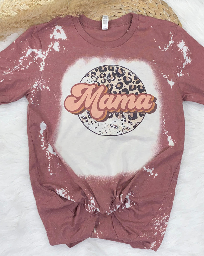 Mama Mauve Bleached Tee