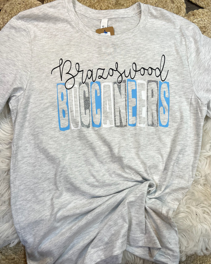 Brazoswood Block Letters Tee