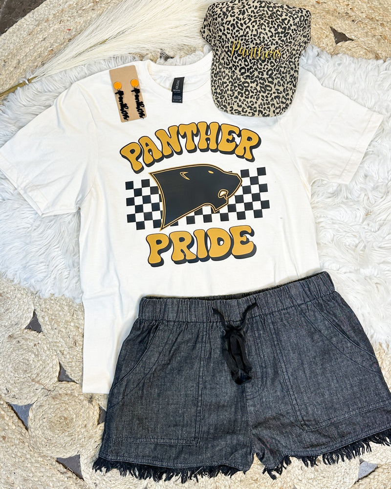 Panther Pride Check Natural Tee