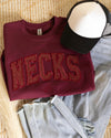 Necks Embroidered Pullover
