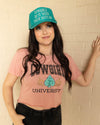 Cowgirl University Cropped Tee