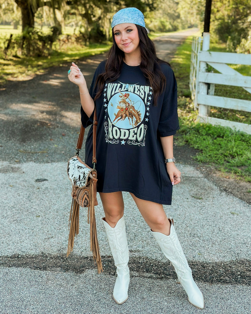 Wild West Rodeo T-Shirt Dress Back Road Beauties Wild West Rodeo T-Shirt Dress Back Road Beauties