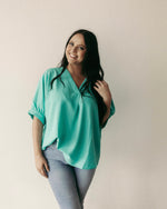 The Charolette Turquoise Top