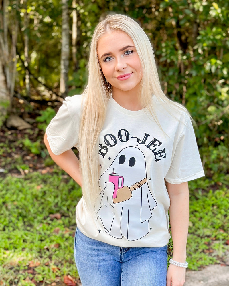 Boo-Jee Ghost Natural Tee