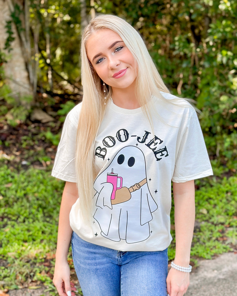 Boo-Jee Ghost Natural Tee