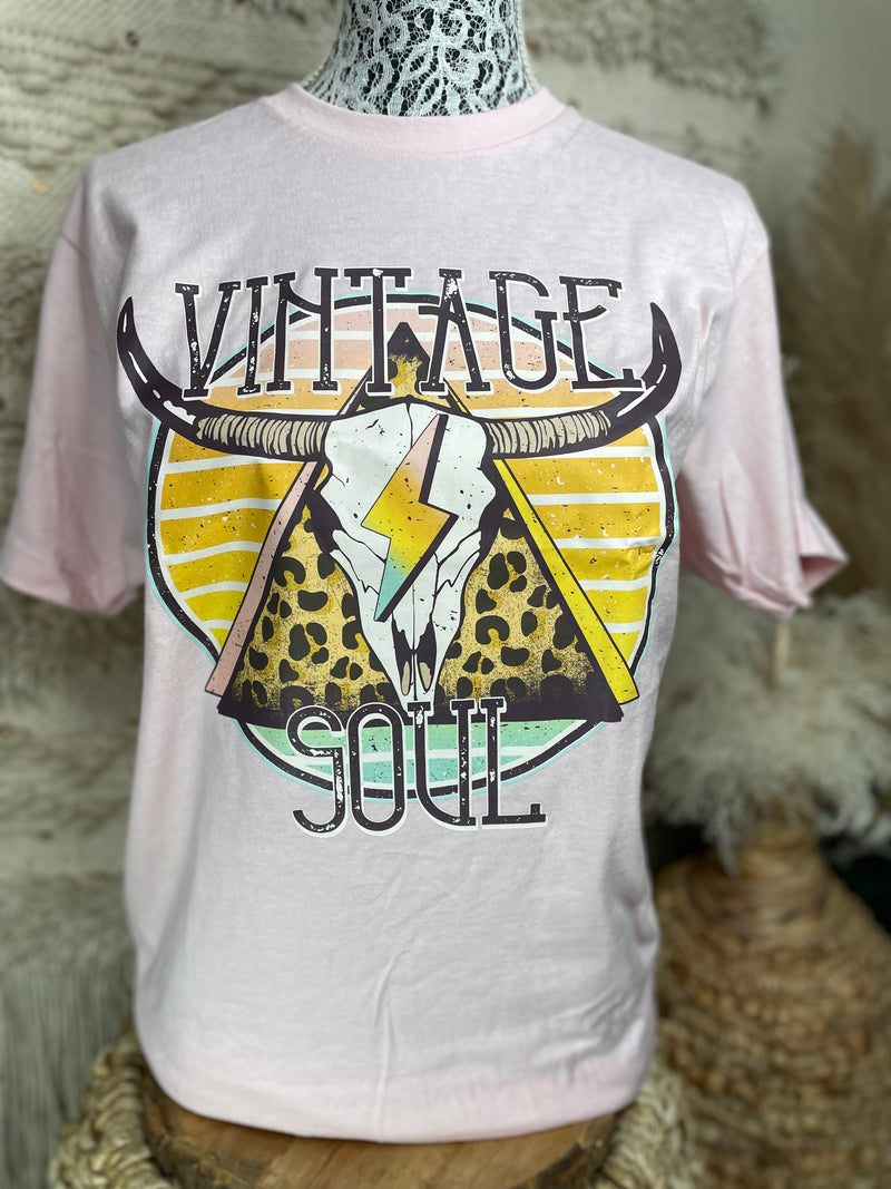 Vintage Soul Tee In Pink