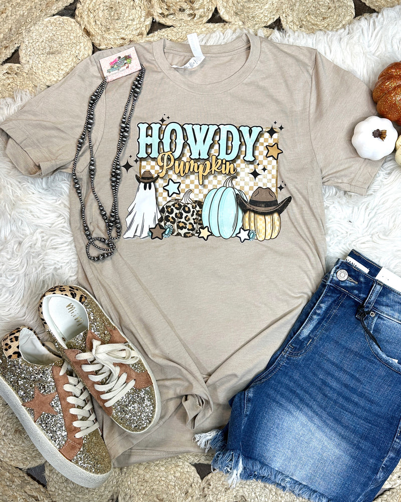 Howdy Pumpkin Tan Tee