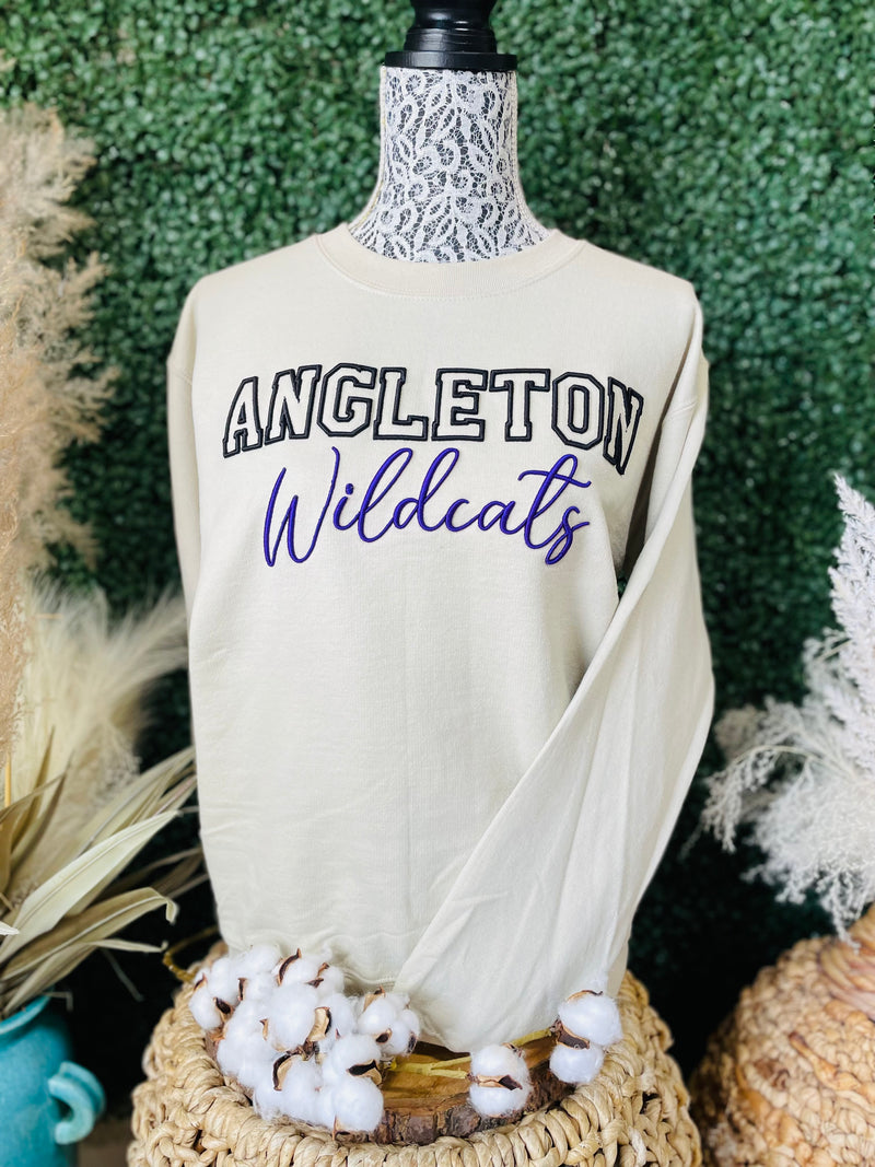 Angleton Wildcats Embroidered Pullover