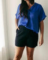 The Jane Black Belted Shorts