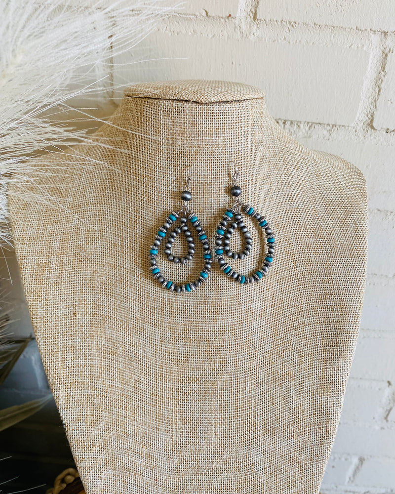 Mabel Layered Earrings In Turquoise