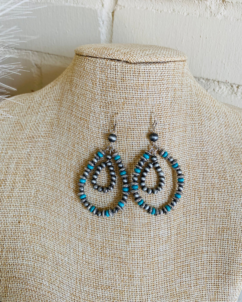 Mabel Layered Earrings In Turquoise