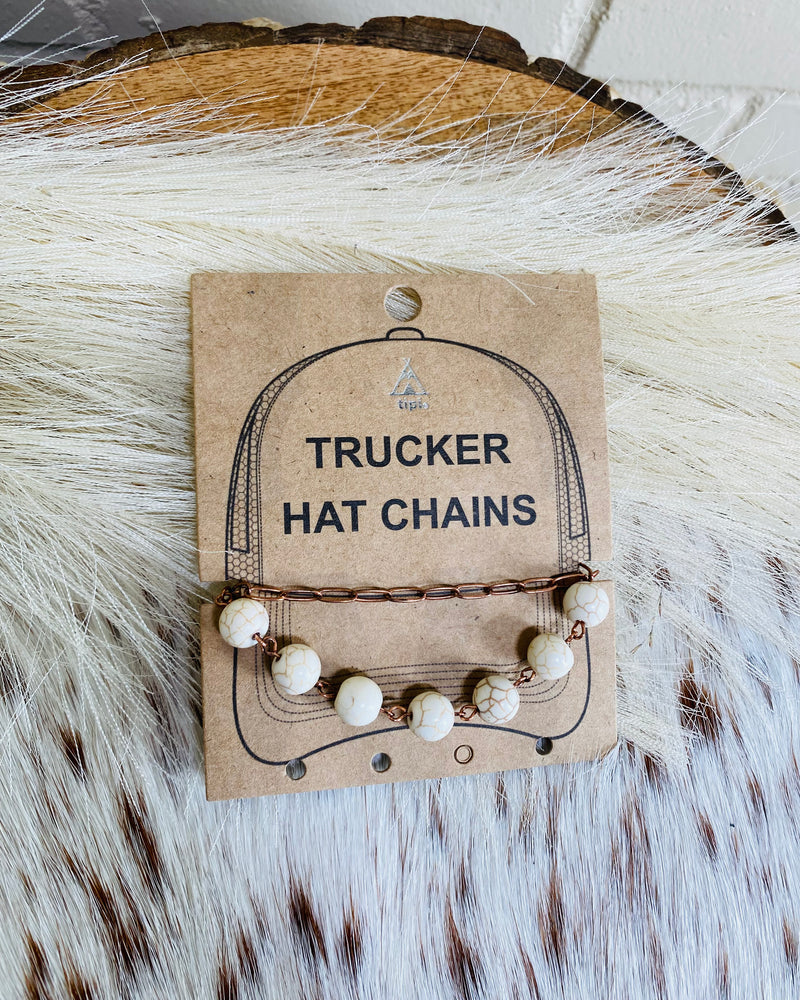 Cream Trucker Hat Chain