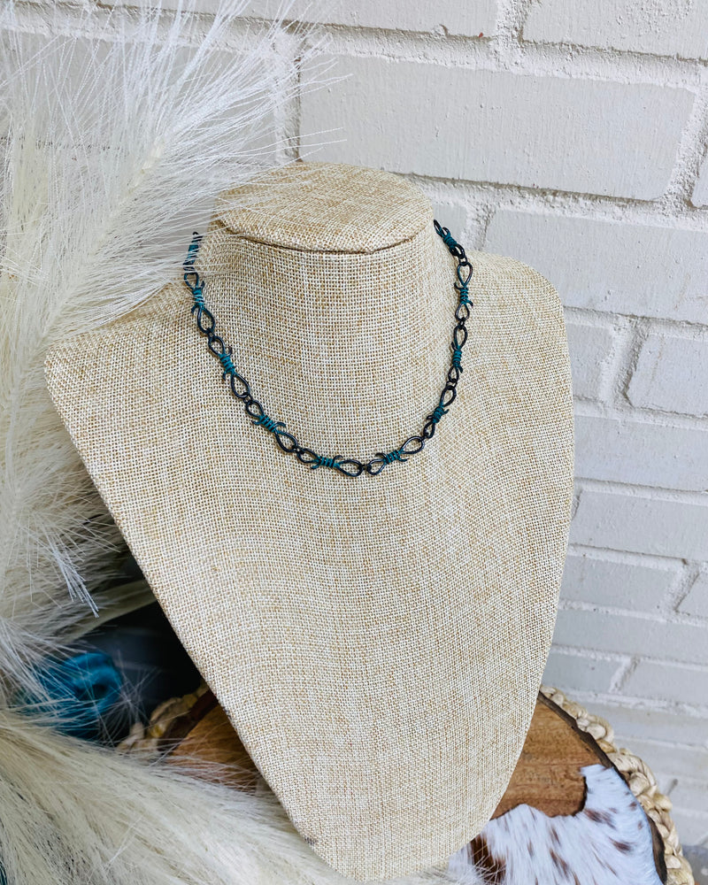 Turquoise Knot Choker