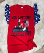 Keep A Good Man Down Ruffle Tee