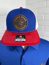 Lone Star Shootout Leather Patch Hat In Blue/Red