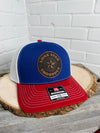 Lone Star Shootout Leather Patch Hat In Blue/Red