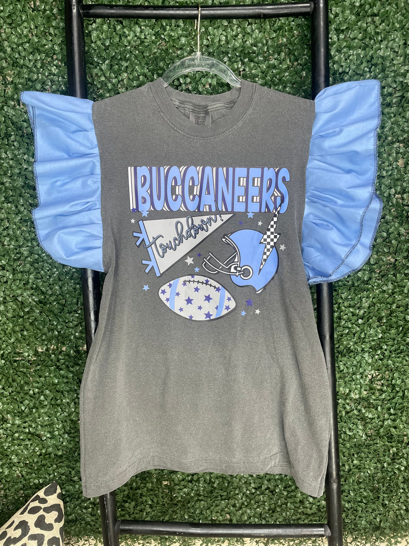 Blue Out Buccaneers Ruffle Tee