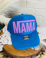 MAMA Checkered Blue Trucker