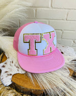 Texas Letters In Pink Trucker