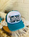 Western Mama Teal Trucker